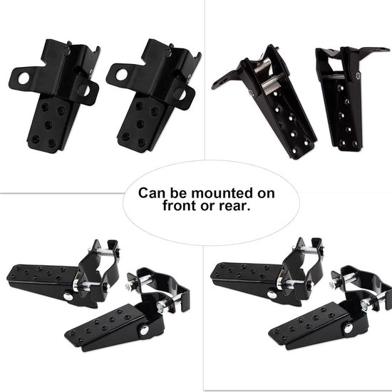 Vouwbare Voetsteunen voor Motoren - Comfortabele Voetsteunen voor Retro Motoren en ATV's met Accessoires — afbeelding 4