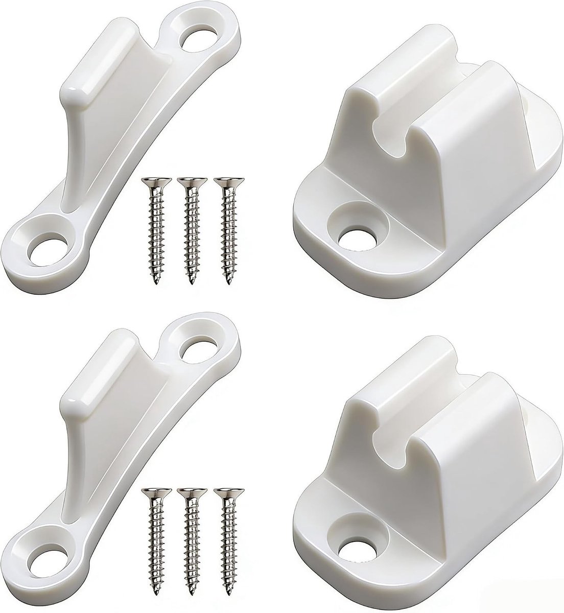 2 Stuks Caravan Deurstopper Set - T-vormige Deurretainer voor Motorhomes met 35mm en 48mm Bevestiging, Ideaal voor Buitengebruik en Veiligheid