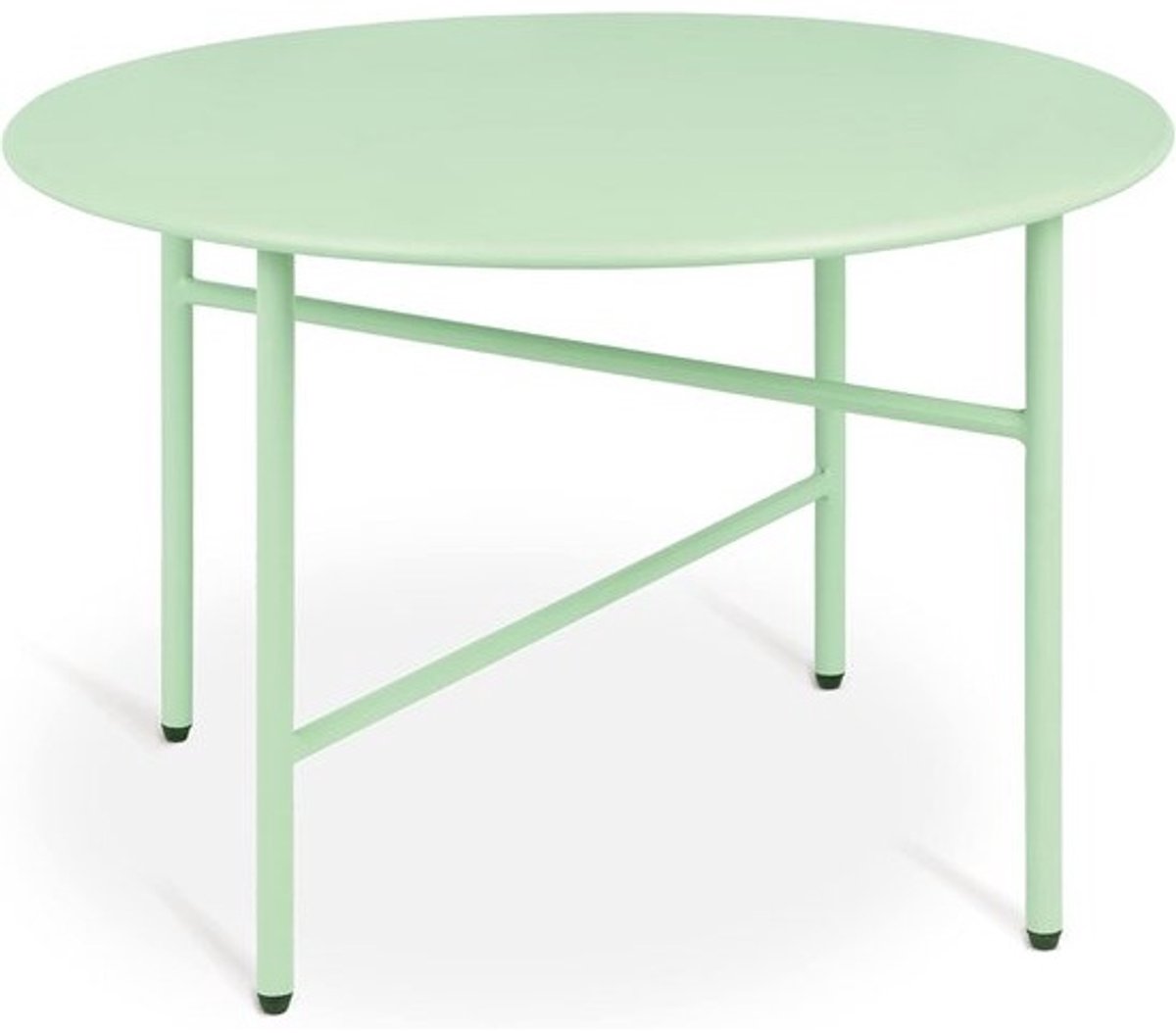 Ronde bijzettafel - Tuintafel Balkon - Binnen en buiten - Krasbestendig metaal - Ø 53 cm - Mint
