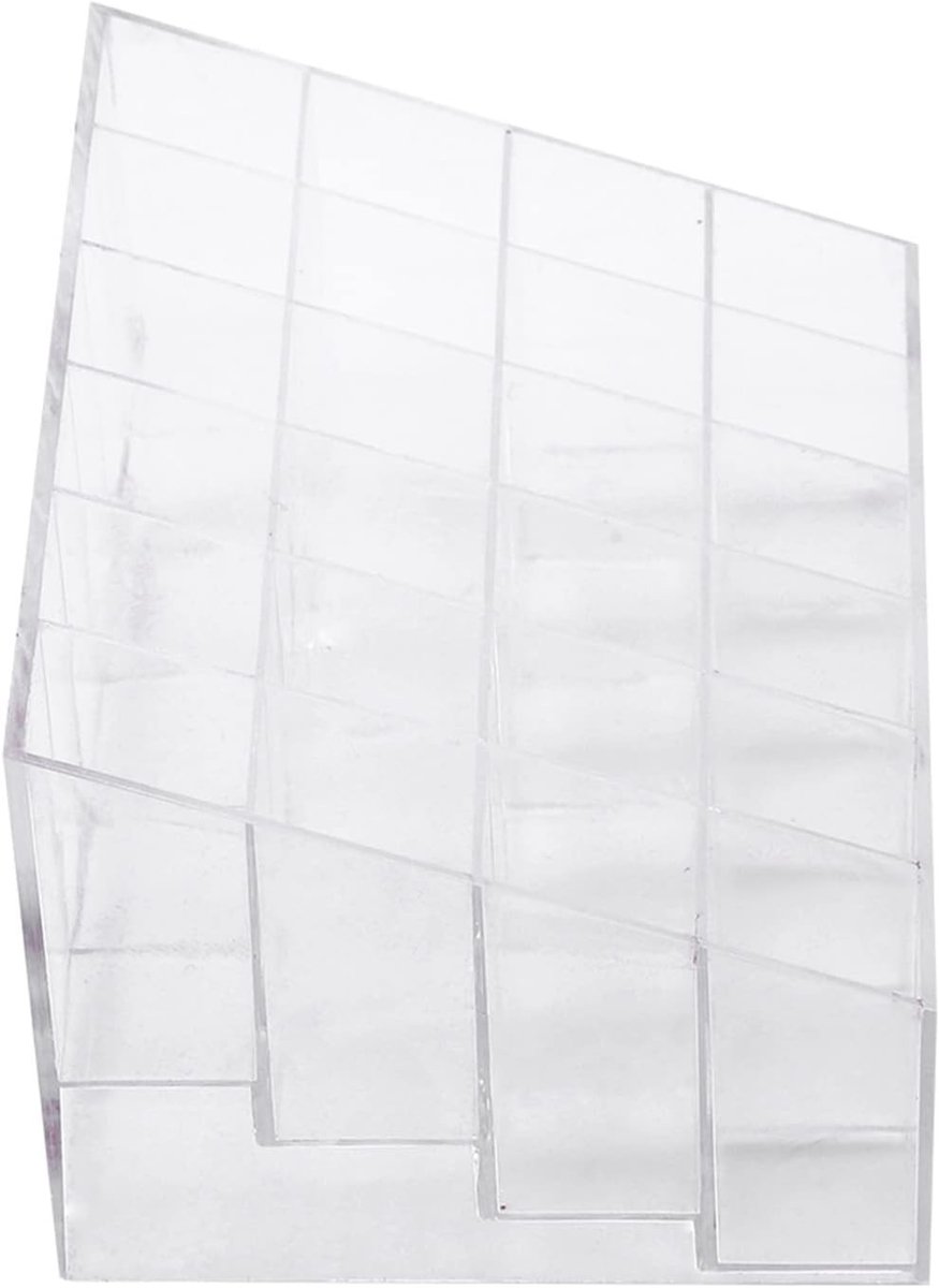 Nail Polish en Lipstick Organizer met 24-vaks Display Stand van Transparant Plastic voor Cosmetica Opslag en Make-up Accessoires