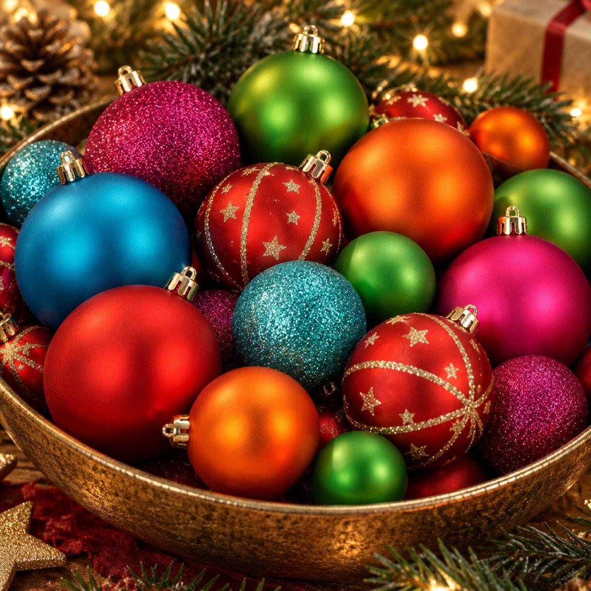 Inge Christmas Kleine kerstballen - 58x st - gekleurd - kunststof - 3 en 4 cm - kerstversiering