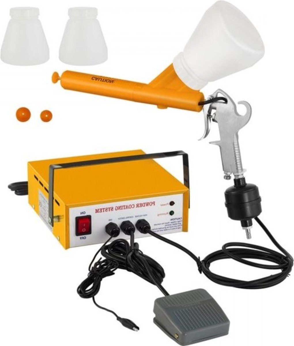 Verfspuit - Elektrostatisch - Poedercoating - Pc03-5 - Spuitpistool Geel