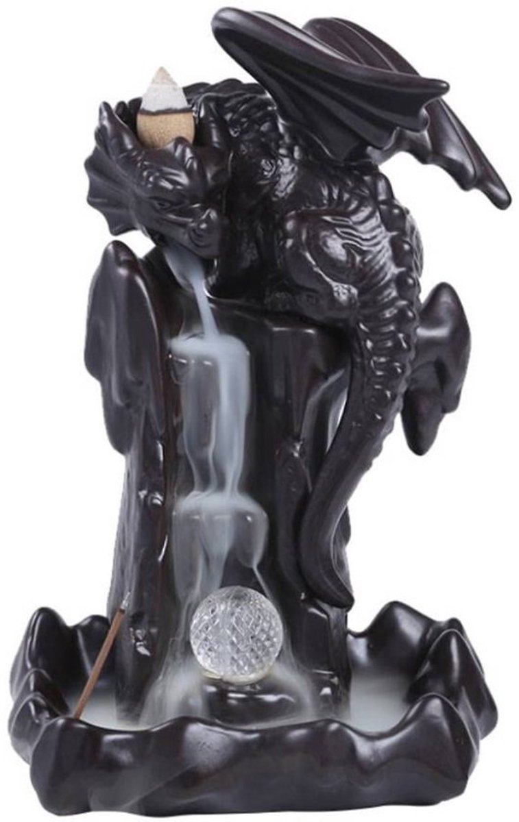 Tyenaza Draak Incense Burner - Keramische Reflux Brander met 10 Wierook Cones voor Ontspanning