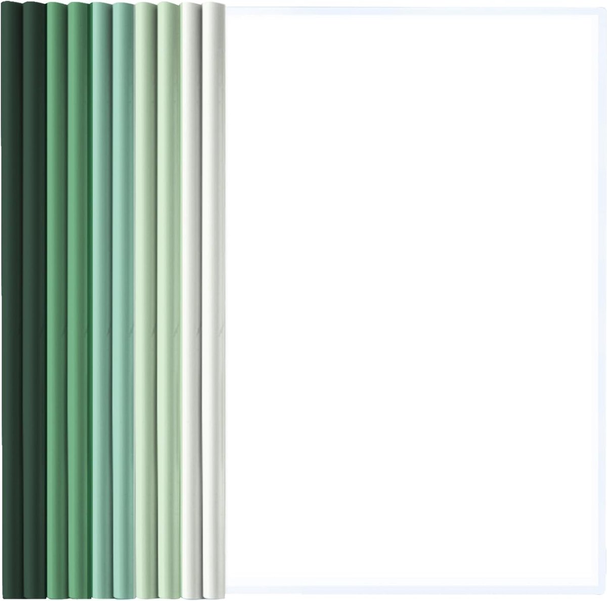 Set van 10 A4 Sliding Binders - Plastic Rapportbeschermers, A4 Mappen, Duidelijke Bindmiddelen en Klemmen voor Documenten