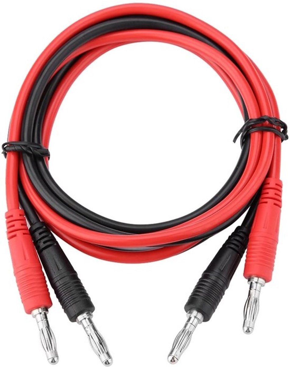Bananenkabel Testkabel 4mm - Multimeter Testkabels voor Elektrisch en Laboratoriumwerk (2 Stuks)