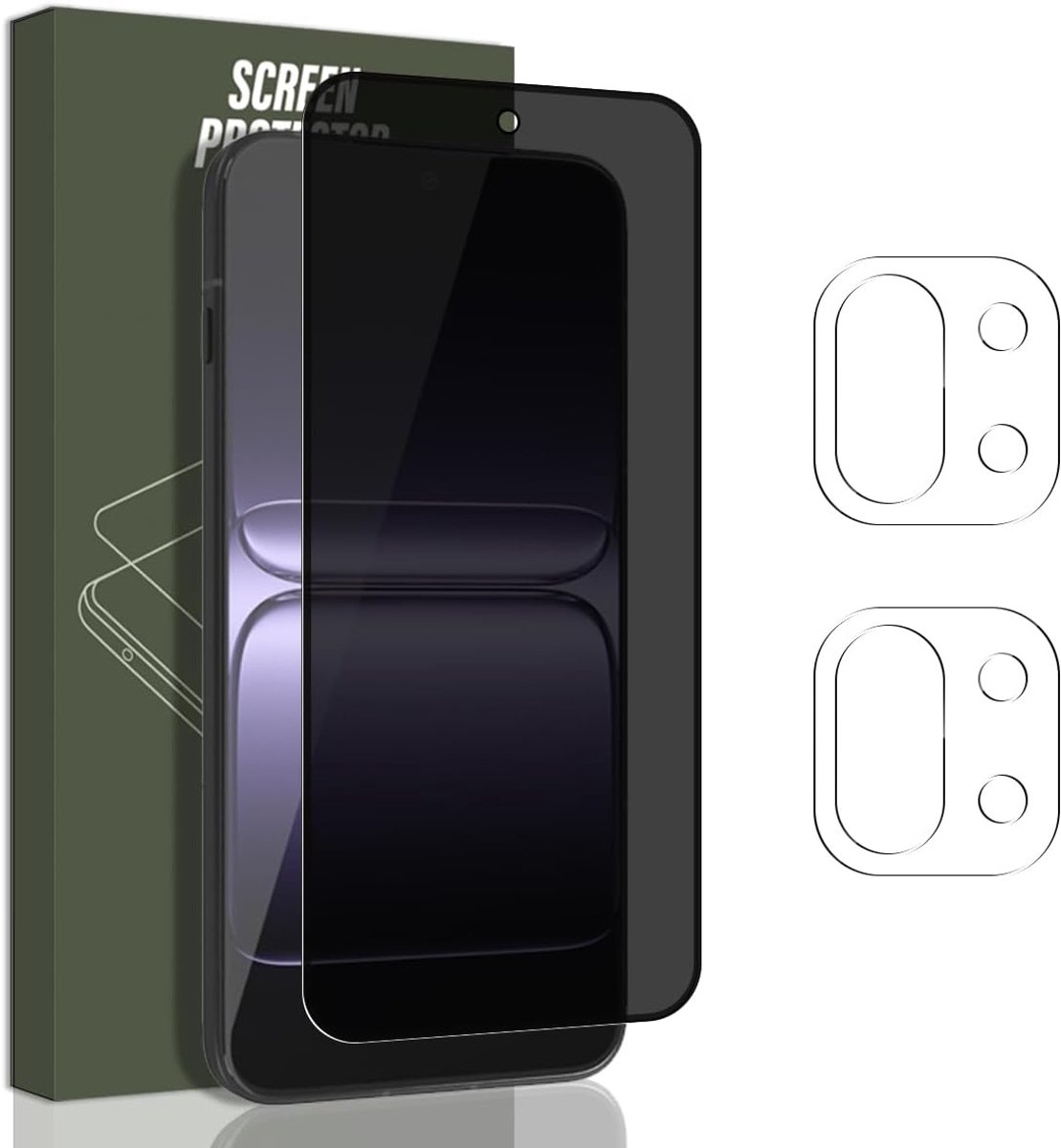 Anti-spion gehard glas voor OnePlus 13T, bevat 1 stuks privacyschermbescherming en 2 stuks achtercamerabescherming, displaybescherming voor OnePlus 13T