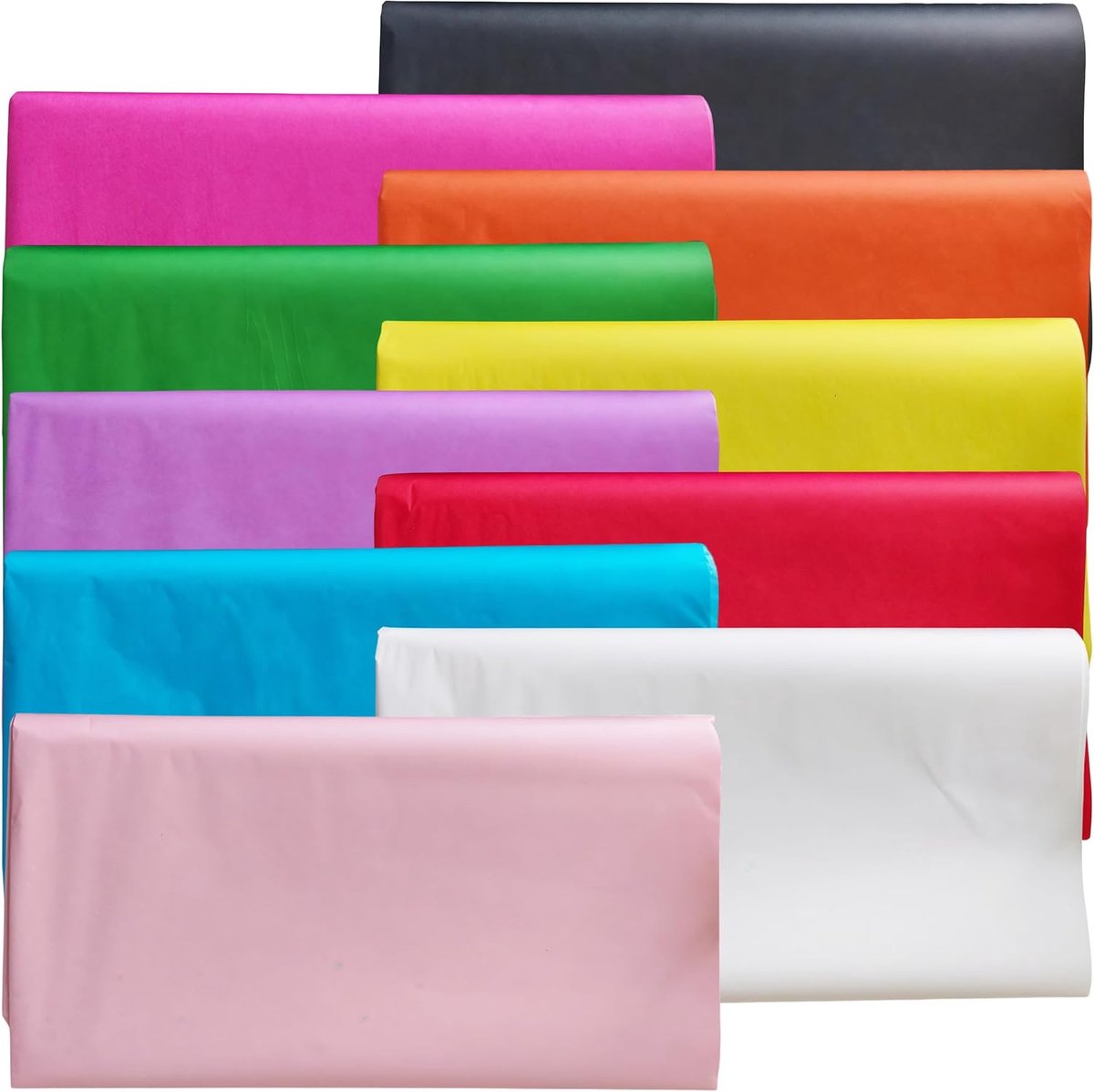 100 Vel Multicolor 50x70 cm - 10 Kleuren voor Cadeauverpakking, Knutselen en Decoratie
