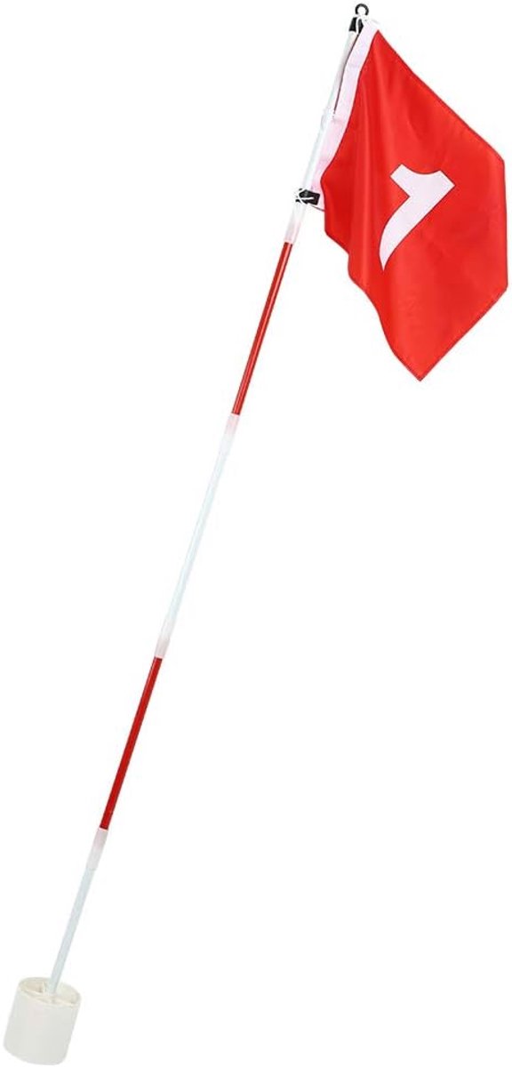 Vlaggenmast en bekercup met oefenaccessoire met rode vlag en 5 secties Verwijderbaar 5 secties Verwijderbaar Golf Putting