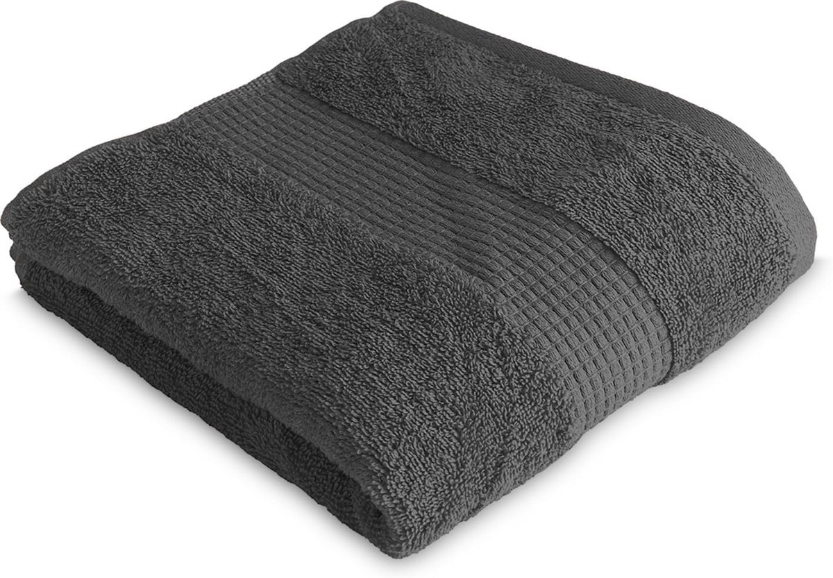 Handdoek 50 x 90 cm - 100% katoen - 450 g/m² - antraciet