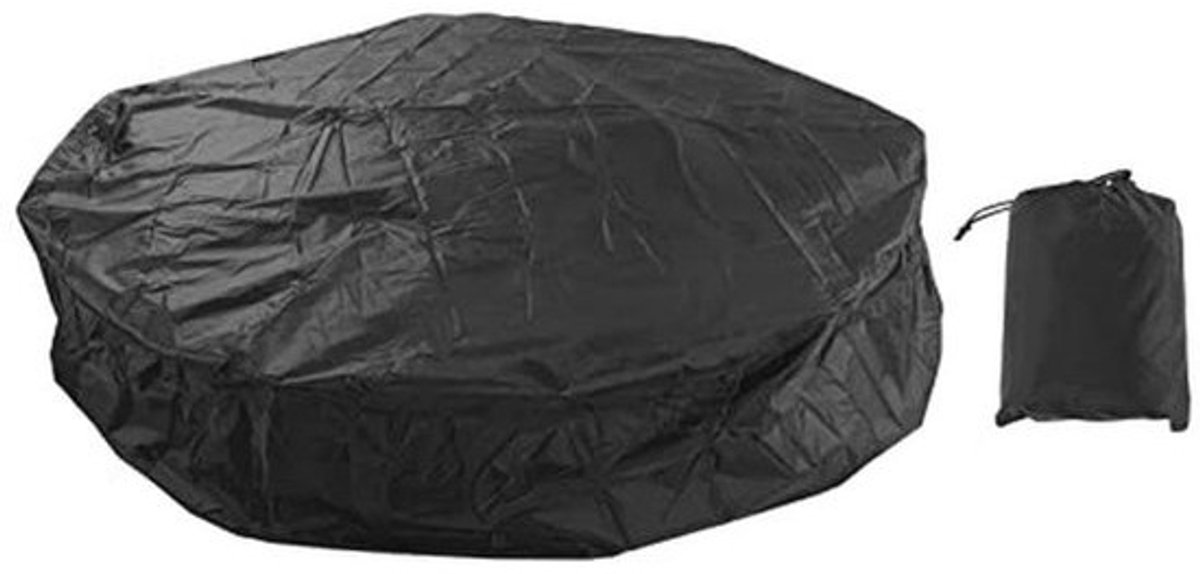 Ronde Hottubafdekking Waterdicht 190 Zilver Polyester 210x30cm - Compact en Opvouwbaar