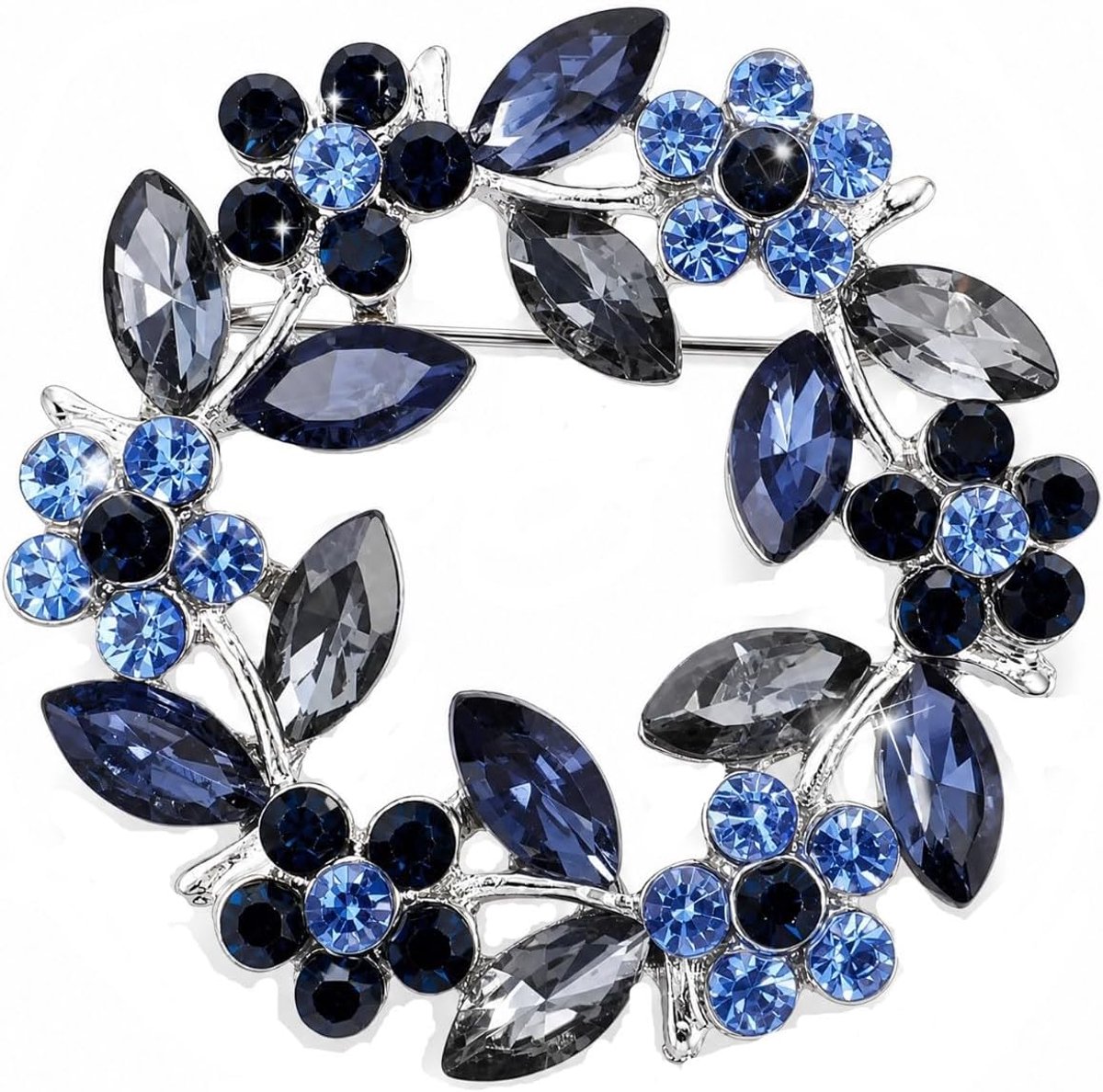 Vintage broche voor dames, prachtige strass bloemenbroche