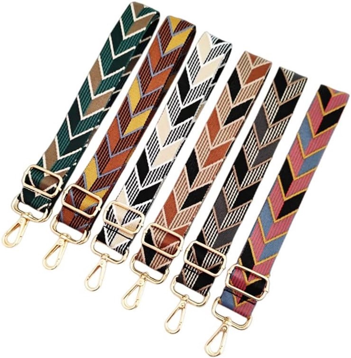 Verstelbare Schouderband voor Tassen, 3.8 cm Breed, Boho Stijl, Geschikt voor Handtassen en Rugzakken, 75-130 cm, Accessoires voor Dames en Heren, DIY Tassenaccessoires