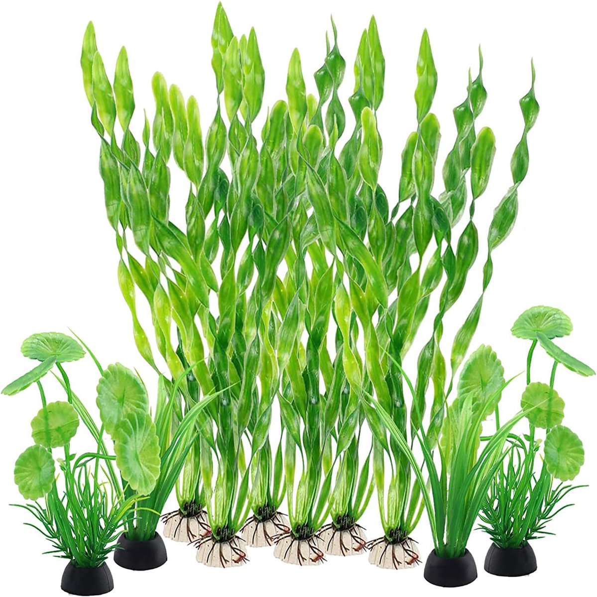 Waterplanten 10 stuks aquariumplanten kunstmatige groene waterplanten zeewier kunststof planten aquarium decoratie voor aquaria alle vissen veilig