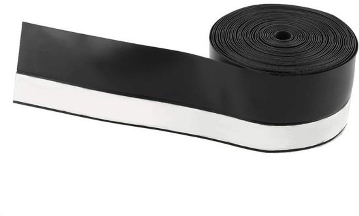 VT Goods - Weerstriprubber - Afdichtstrip - Zelfklevend en duurzaam - Zwart - Voorkomt tocht en stof - Ideaal voor deuren en ramen