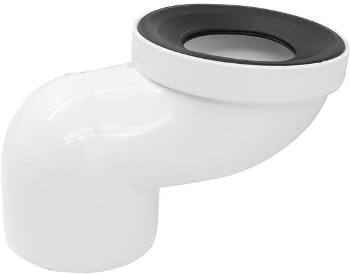 Allecta - PVC toiletafvoer 100mm offset connector voor verkeerd uitgelijnde toiletpot met gladde grondpijp