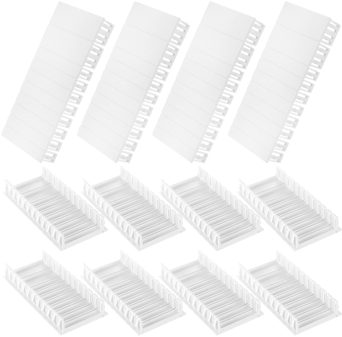 12 Stuks Fuse Box Dekkapjes, Module Dekstrip voor Verdeeldozen, Blinde Dekking voor Controleboxen, Geschikt voor Diverse Merken