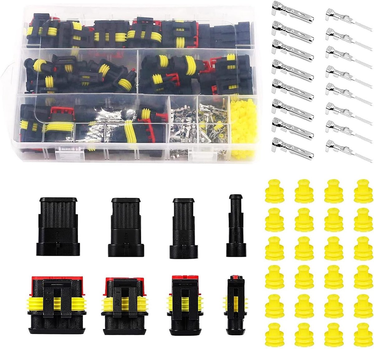 Set van 20 Waterdichte Snelle Verbindingen, Kabelverbindingen, 1/2/3/4 Pin Stekker voor Auto's, Vrachtwagens, Bootaccessoires en Scooters
