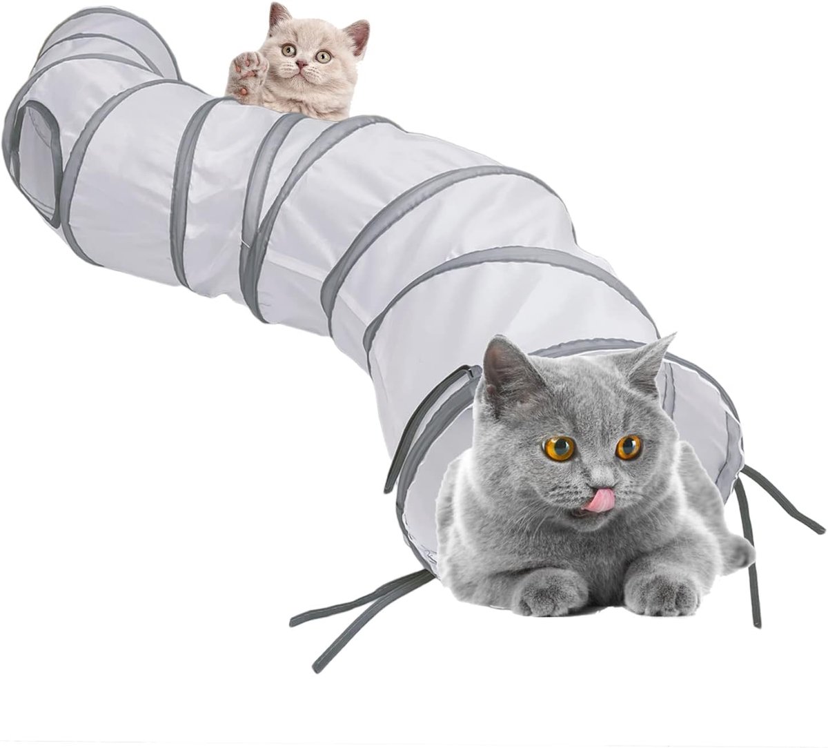 Toys Cat Tunnel en Cat Cube Pop Up opvouwbare kitten indoor outdoor speelgoed 3 manieren goud 1wayCat buis - voor kat, puppy, kitten, konijnen