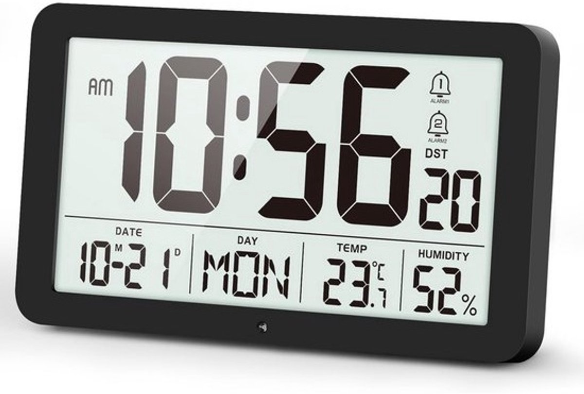 Digitale Wekker met Temperatuur, Vochtigheid en Autodimmer - USB & Batterijvoeding