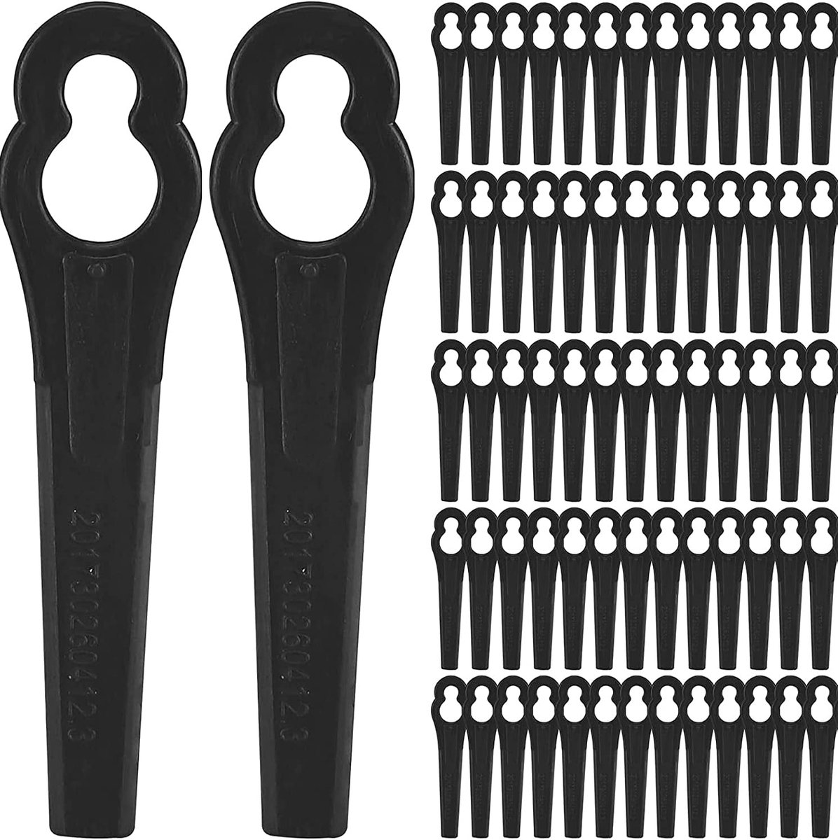 Messen voor Grastrimmer 120 stuks voor Grastrimmer Accu Grastrimmer Kunststofmessen voor Accu Grastrimmer (Zwart)