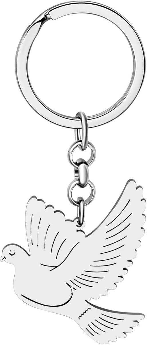 Sleutelhanger Geschenken voor Vrouwen Meisjes Feest Decor Roestvrij Staal Vogels Accessoires Handtas Auto Sleutelhanger