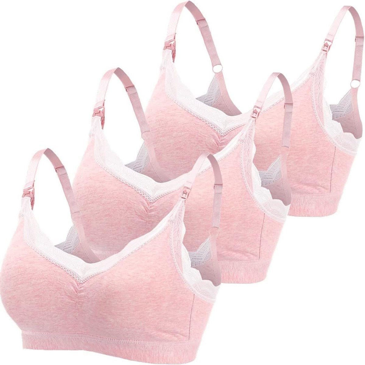 3-pack voedingsbeha voor dames, zonder beugel, naadloze zwangerschapsbeha voor slapen en borstvoeding