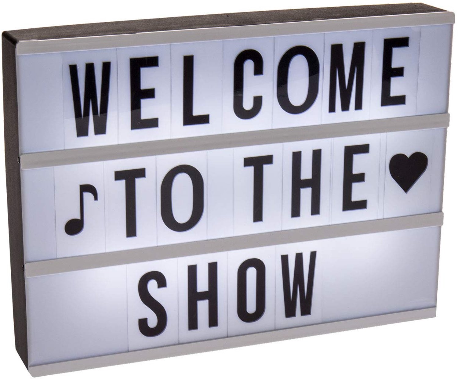 Verlicht scorebord - 84 letters en tekens - 30 x 22 cm