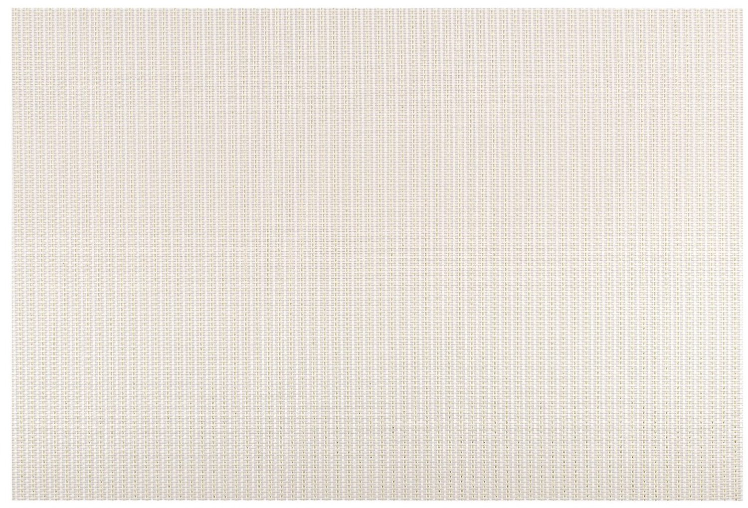 Placemats Set van 4 – Geweven Look PVC – Gala Wit & Goud – 30x45 cm – Afwasbaar – Onderlegger & Tafeldecoratie