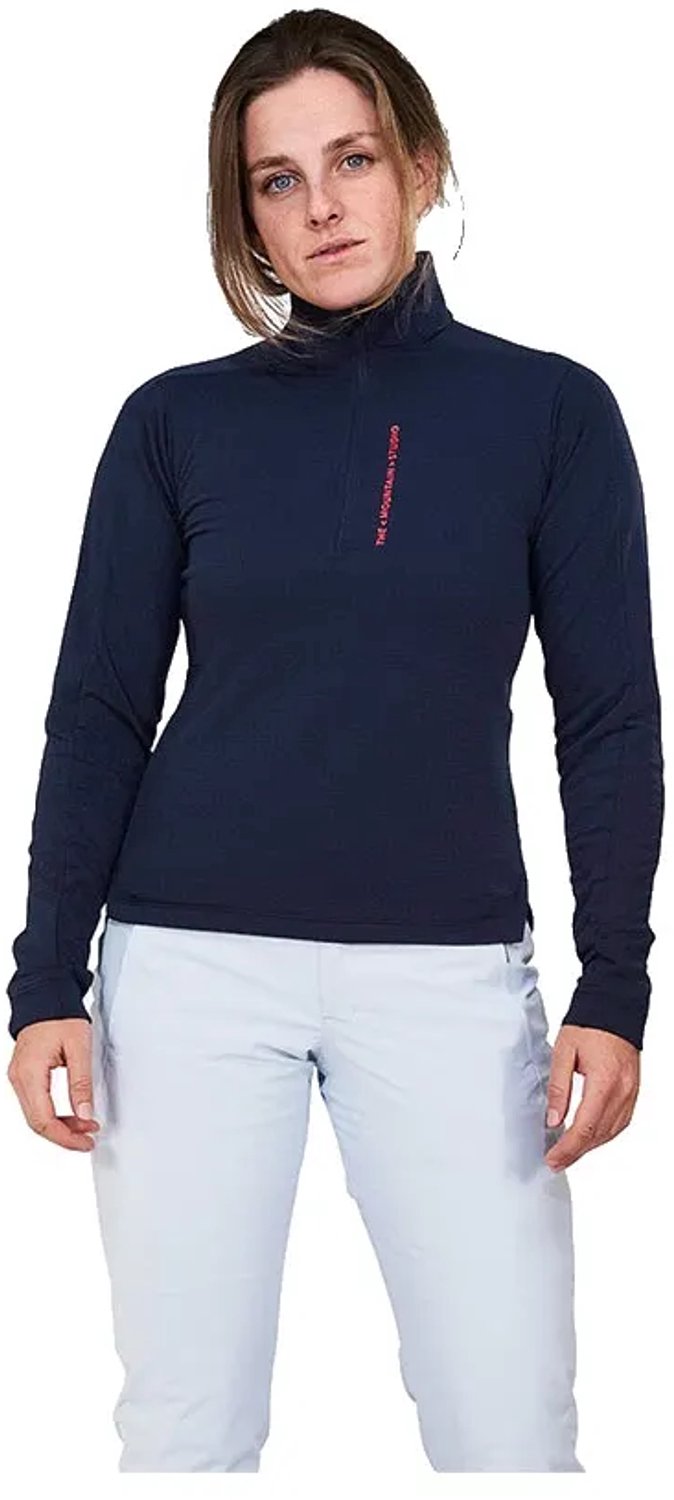 The Mountain Studio Light Tech Fleece Met Halve Rits Vrouw Sky Captain