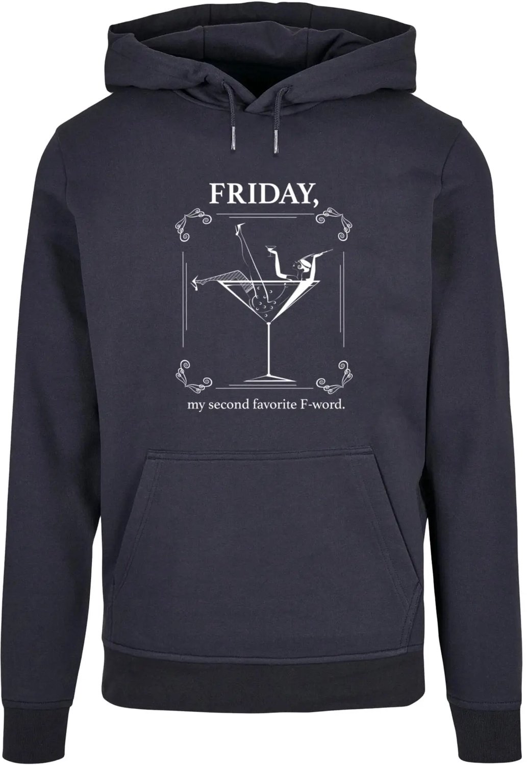 Hoodie Mister Tee F-Word Blauw