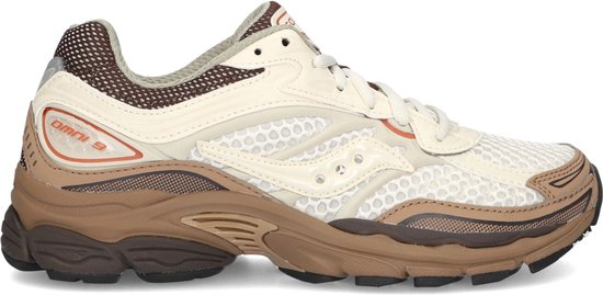 Saucony Progrid Omni 9 Sneakers - Leatherlook - Dames - Beige - Maat 37