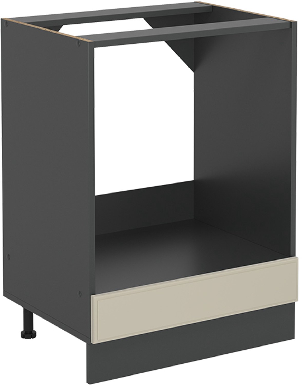 Vicco Ovenombouwkast R-Line, Zand landelijk/Antraciet, 60 cm zonder werkblad