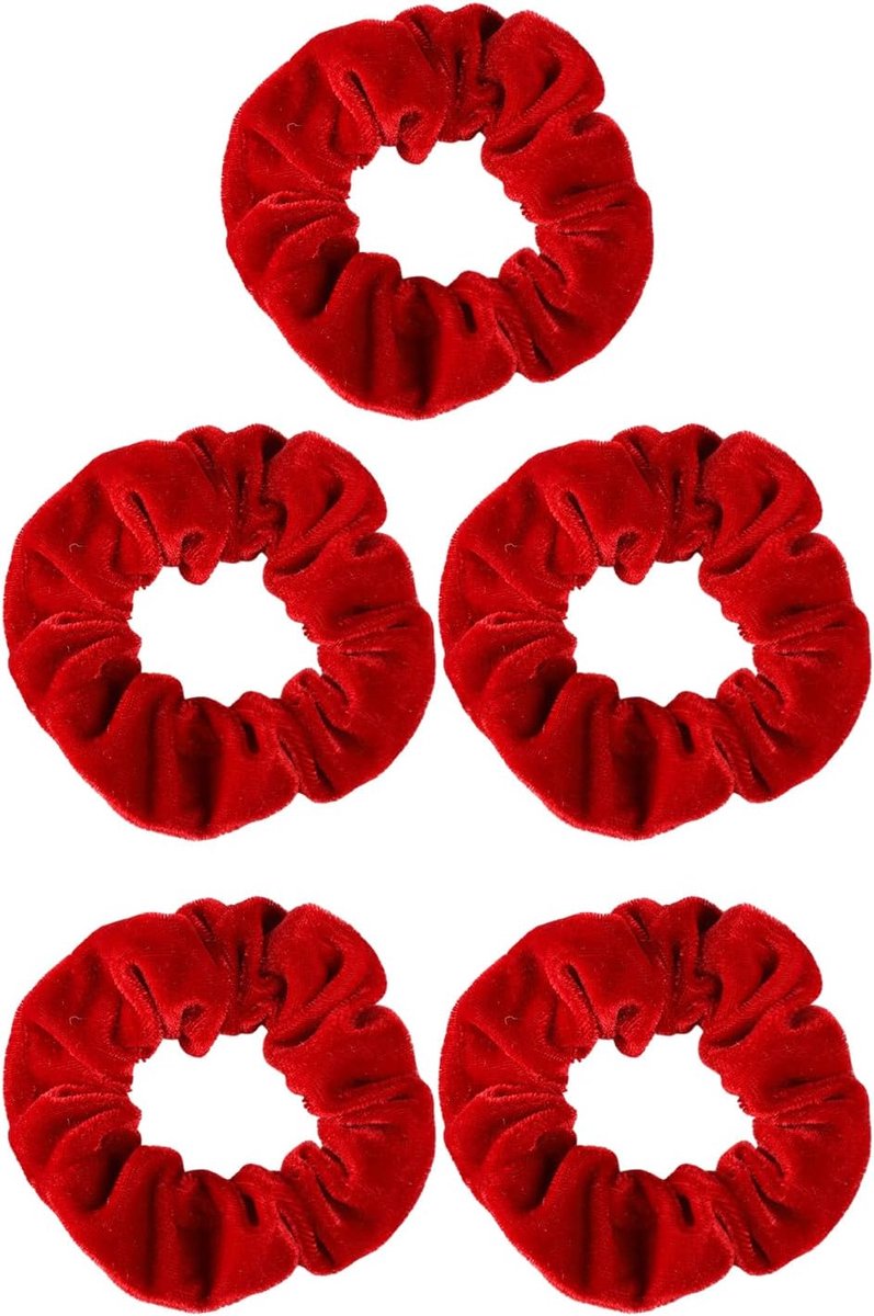 Banden, Zacht En Elastisch Haar Elastisch Touw, Pluizig En Doet Geen Kwaad Aan Haarstyling, Paardenstaart Accessoires Voor Dames En Meisjes (Rood).