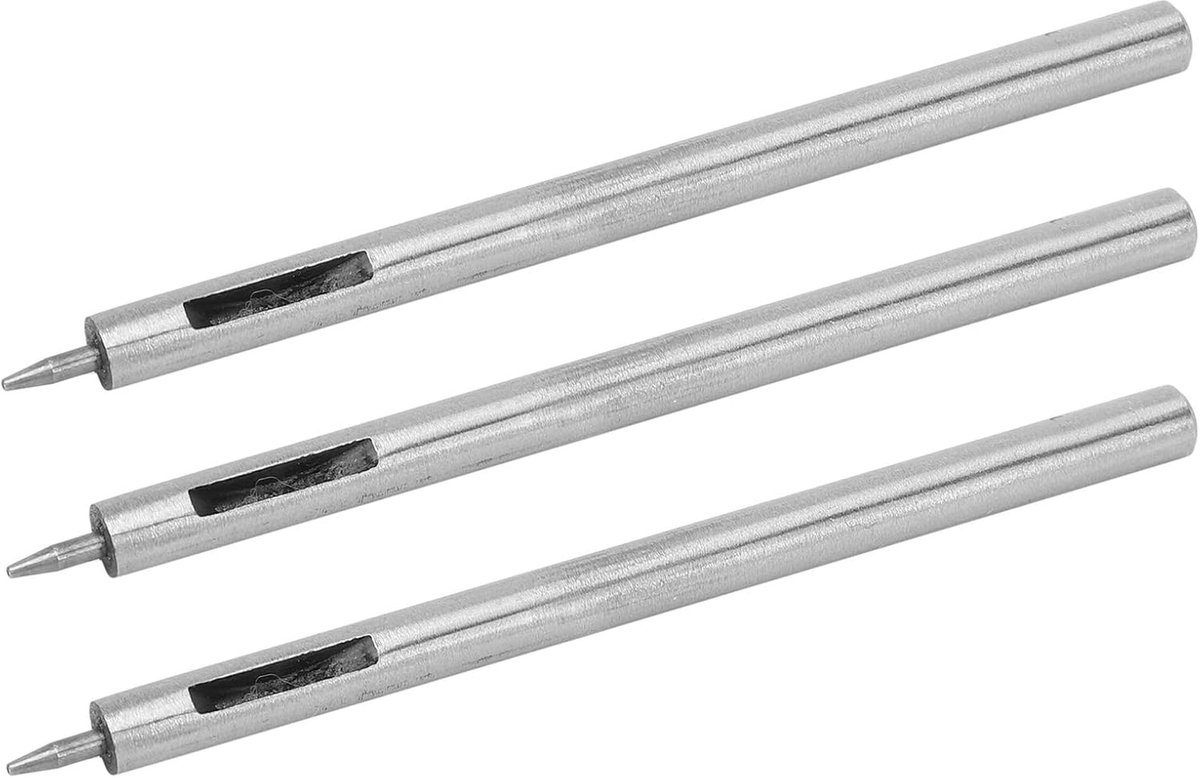 3-delige Ronde Perforator, Gelegeerd Staal DIY Lederen Ambachtelijke Cutter Ponsgereedschap Hol Boren (1,2 mm)