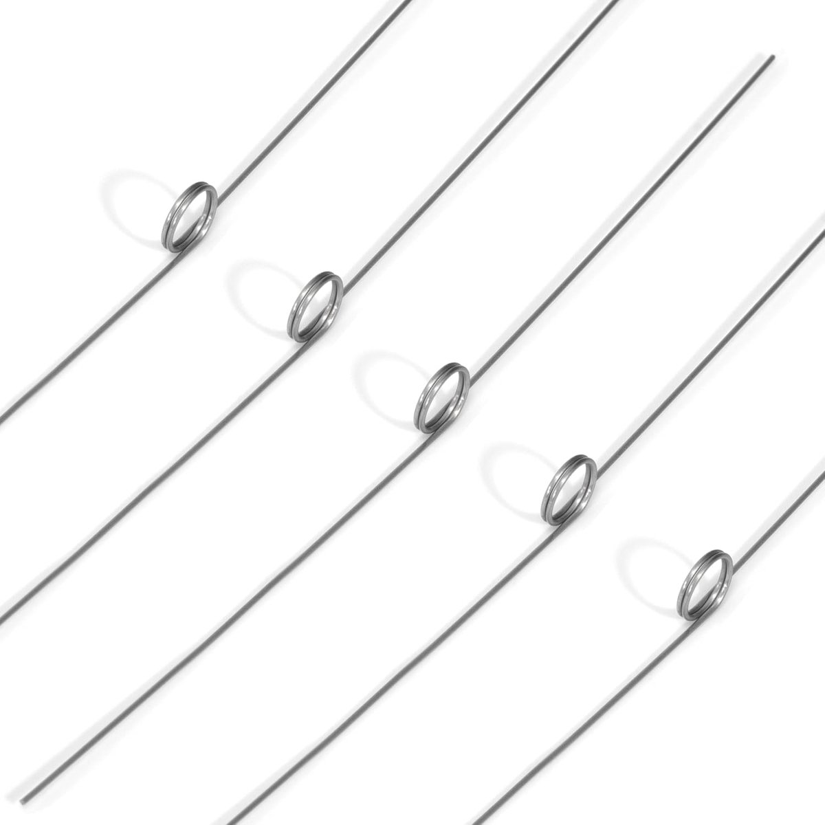 Torsieveren, draaddiameter 0,6 mm, binnendiameter 6 mm, armlengte 60 mm, hoek 180 graden, 2 omwentelingen, links, 0,6 x 6 x 60 mm