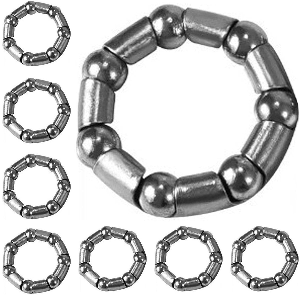 8 stuks fietskooien, 7 ballen, fietsreparatie-accessoires, kogellagerkooi, fiets, kogellagers voor fiets, voorwiel, kogellagerhouder