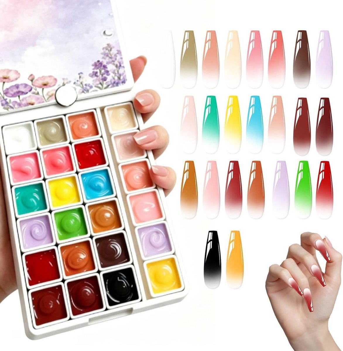 24 Kleuren Hoog Gepigmenteerd Geschikt Voor Beginners DIY Manicure