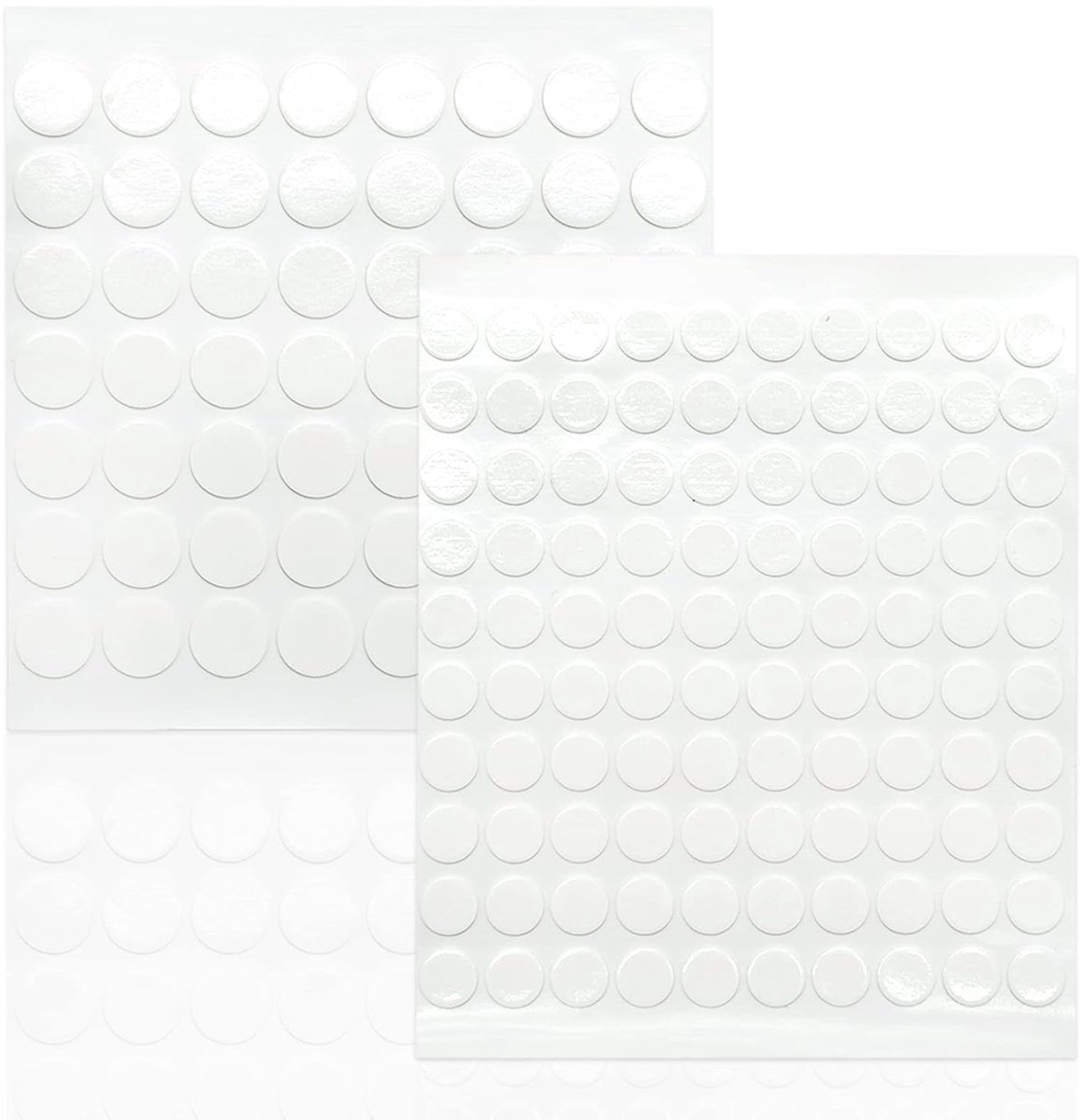 Stippen, dubbelzijdig, 156 stuks, transparant, 6 mm, 10 mm, 20 mm, rond, waterdicht, voor muur, hout, kunststof, kerstaccessoires