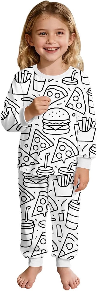 2-delige set voor meisjes, T-shirt, broek, lente, katoen, casual, uitgaan, school, kinderen, comfortabel, zacht, ademend, schattig, zacht, licht, A41
