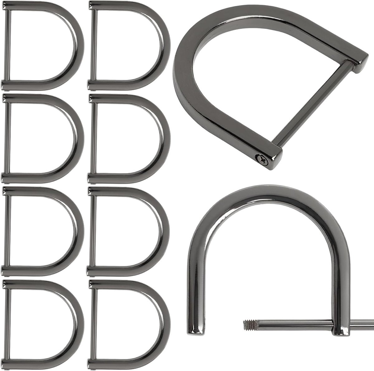 10 stuks D-ring schroef zakaccessoires, U-haken ringen afneembaar voor doe-het-zelf