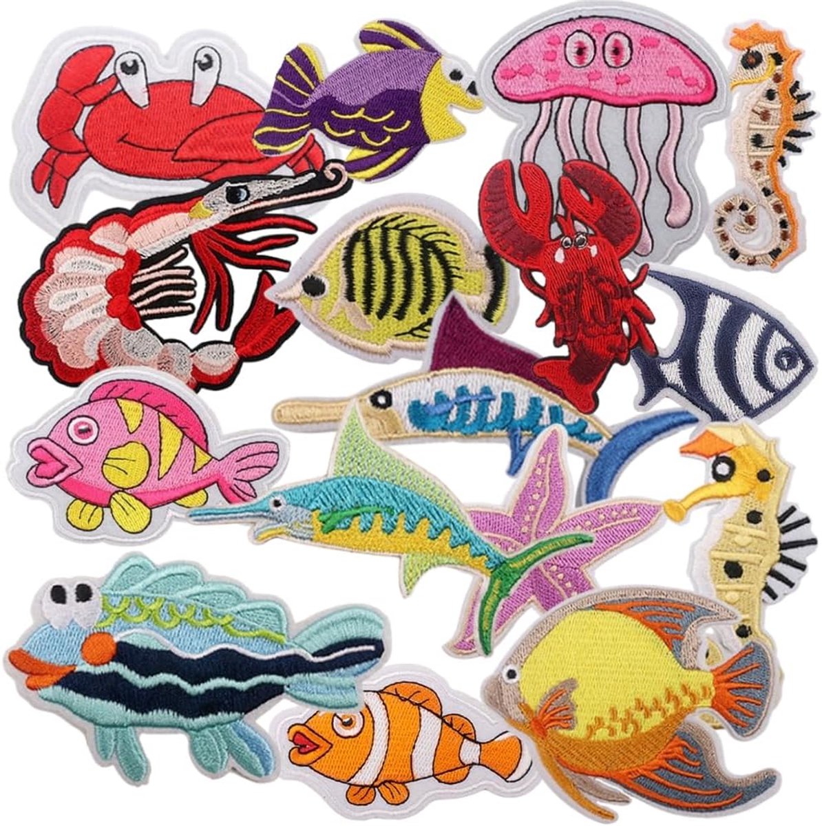 Patches, schattig borduurwerk, strijkafbeelding, opstrijkbare patches, stickers, applicatie, kindergrappige cartoons, decoratie voor T-shirt, kleding, rugzakken, tassen