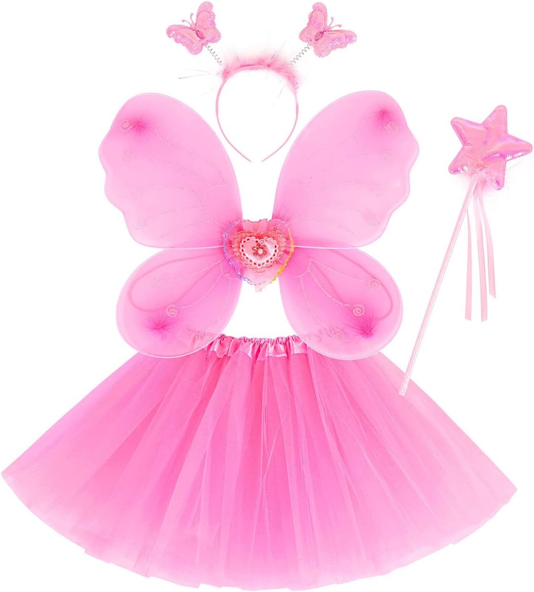 Pluizige tutu rok voor kleine kinderen, feest, dans, cosplay, meisjes, tutu, prinses, rok, hoofdband, 4-delige set
