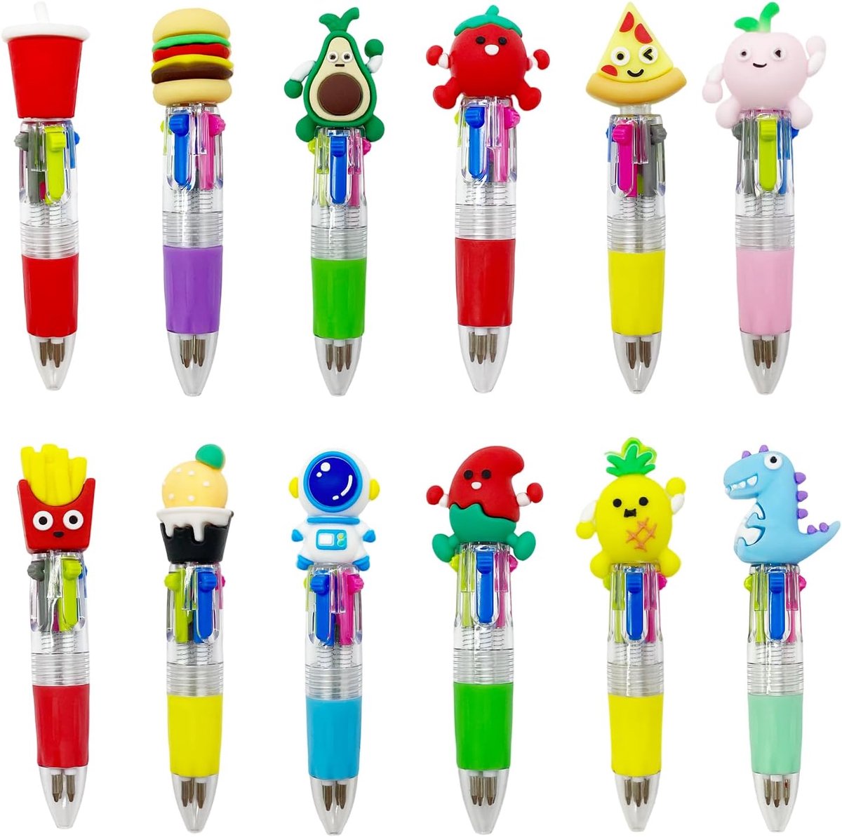 Balpennen met vier kleuren