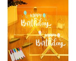 Graphic Sign Magic Sign 30 x 20 cm Acrylic LED Message Board with Light Sign for Artists, Girlfriend, Mum, Father - ShopVlot