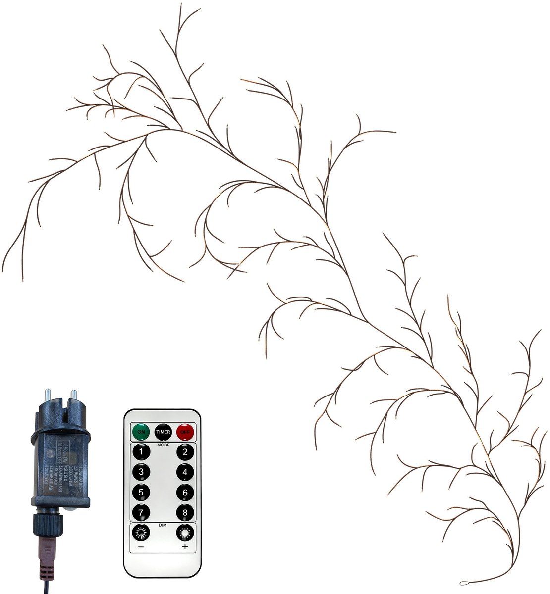 Arvioo - LED wijnranktakken 2,3m - 144 lampjes - afstandsbediening - 8 lichtstanden - IP44