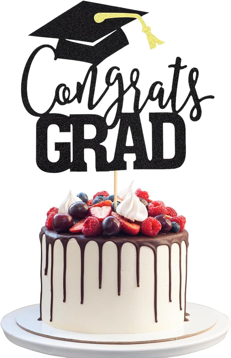 Congrats Grad, taarttopper Congrats, taarttopper afstuderen, cupcake, afstudeertaarttopper, decoratie cupcake afstuderen, afstudeerfeest decoratie (A)