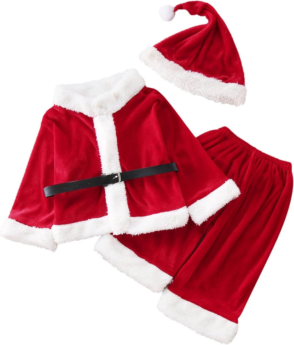 2-delig, katoen, T-shirt, shorts, felrood, zomer, 3-8 jaar, zacht, comfortabel, A213