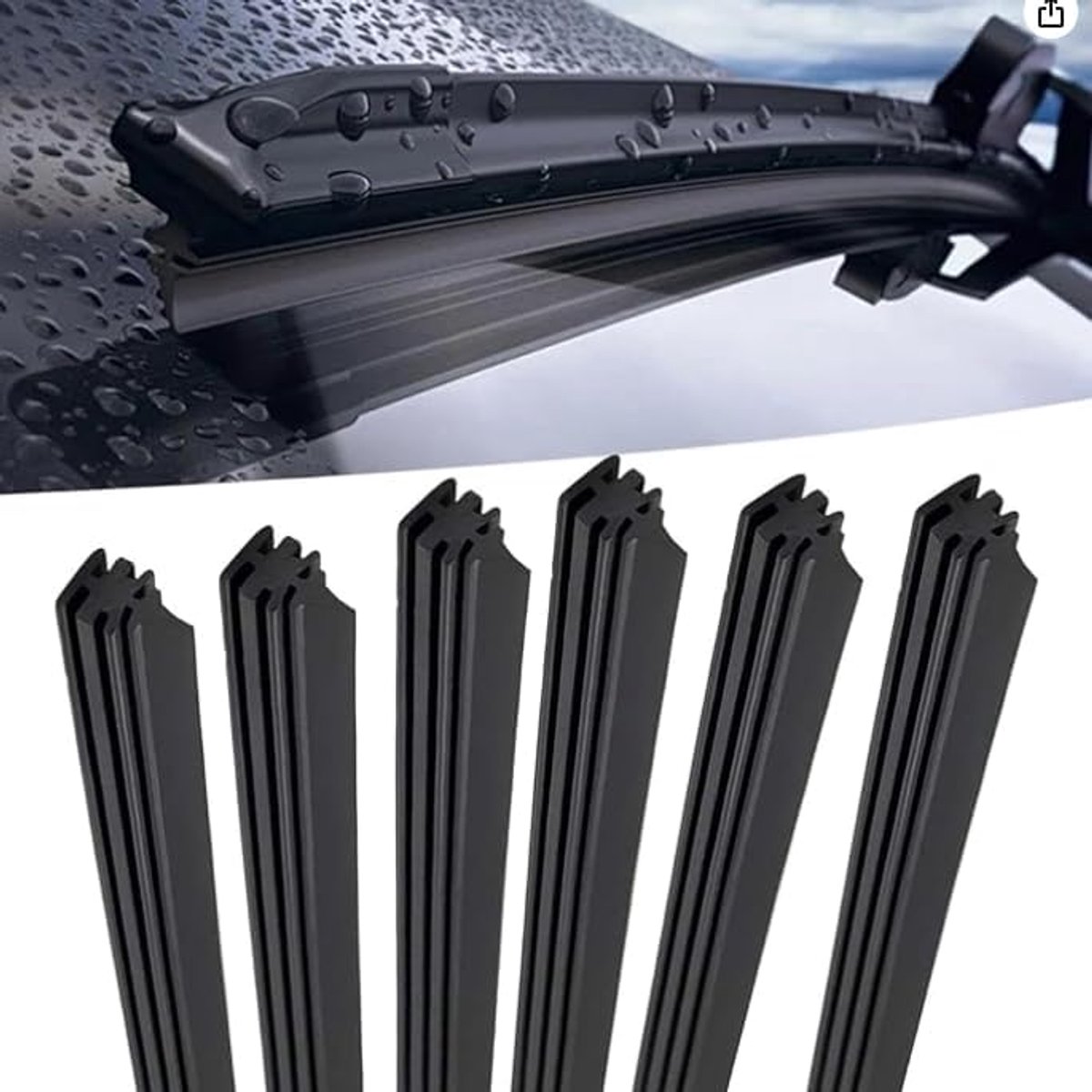 Ruitenwisserbladen 800mm, 6stuks universele ruitenwisserbladen per meter verkrijgbaar voor auto's,vrachtwagens en bussen,ruitenwisserbladen van natuurlijk rubber, streeploos helder zicht