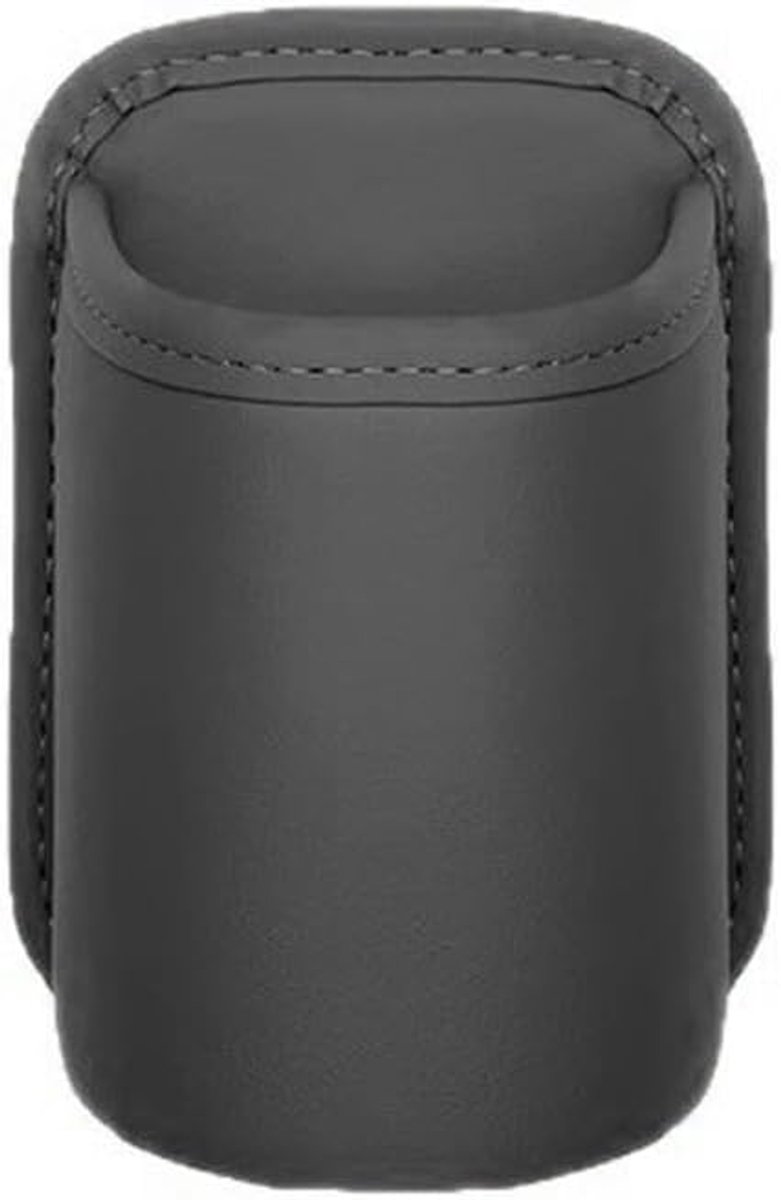 Auto-bekerhouder voor deur, clip-on flessenhouder met leren bescherming als universele organizer voor achterbank en waterbeker, zwart
