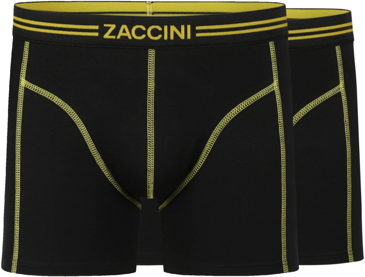 Zaccini Cotton Stretch Boxershorts - Zwart - 2 stuks - Heren onderbroeken - Boxer - 95% Katoen - Maat XL
